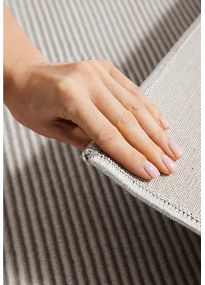 Szürke-krémszínű futószőnyeg 80x240 cm Perles Dolomite – Elle Decoration