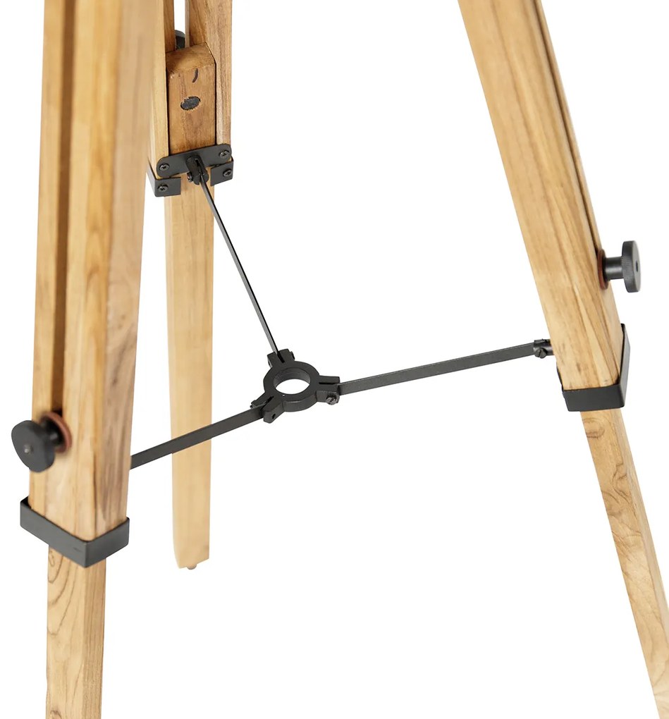 Háromlábú stúdió spot állólámpa fekete fával - Shiny