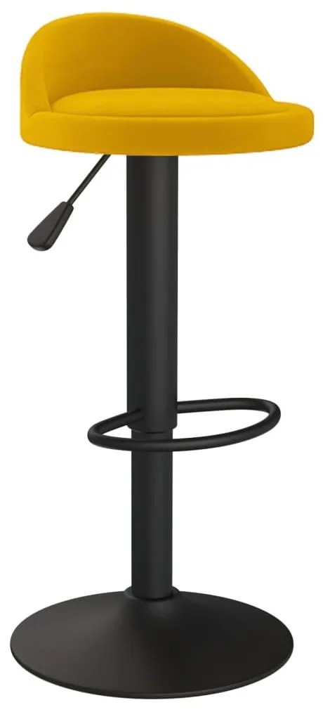 vidaXL 2 db sárga bársony bárszék