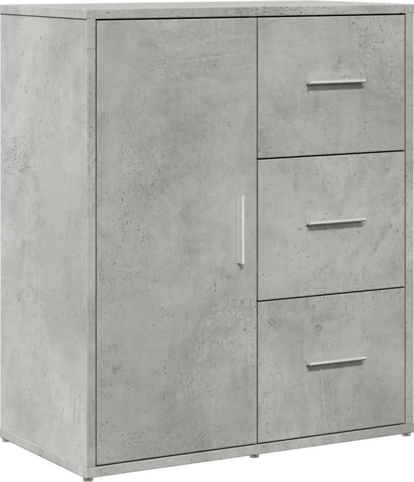 vidaXL betonszürke szerelt fa tálalószekrény 60 x 31 x 70 cm