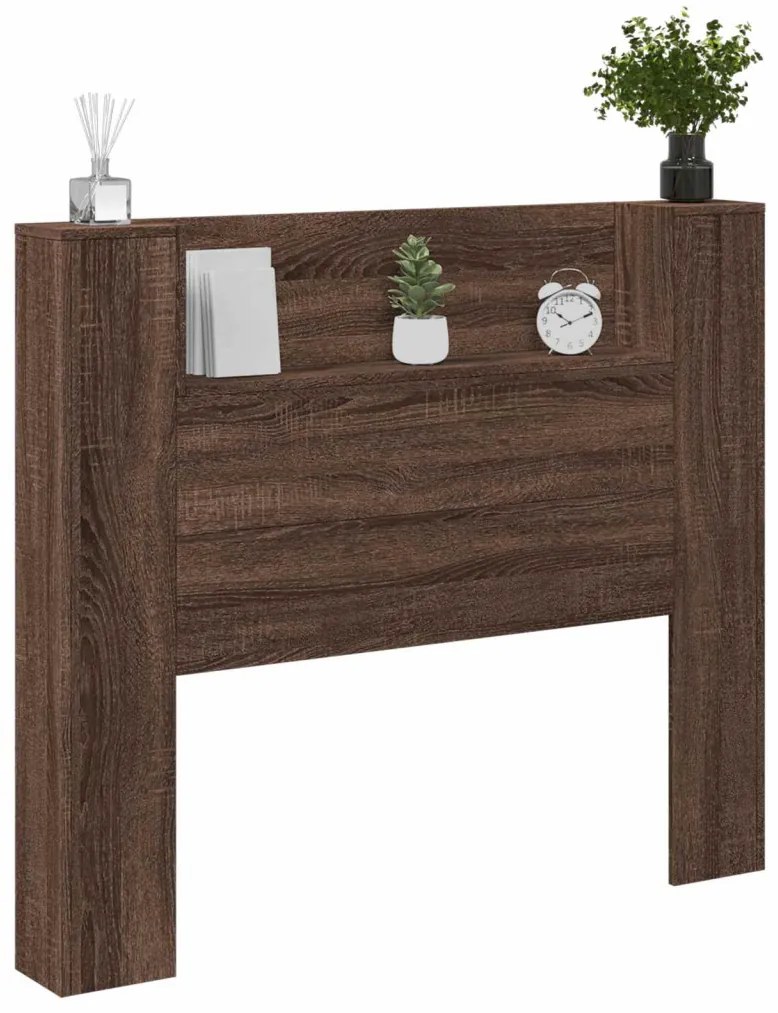 Fejtámla polcokkal Barna Tölgy 120 x 16,5 x 103,5 cm Faanyag