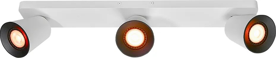 Spot lámpa 3xGU10 mozgatható díszléc fehér-fekete Elli