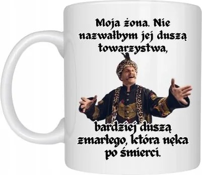 Bögre Fehér Vicces Ajándék 1670 Sláger Sorozat A Feleségem Lélek Társaság