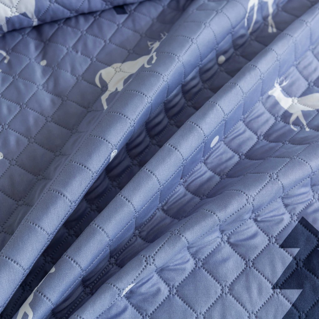 DEER AND TREE szürkéskék ágytakaró Méret: 220 x 240 cm