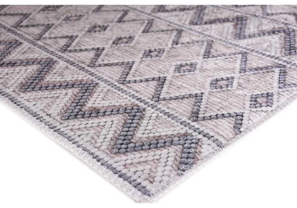 Szürke mosható szőnyeg 80x150 cm Zig Zag – Vitaus