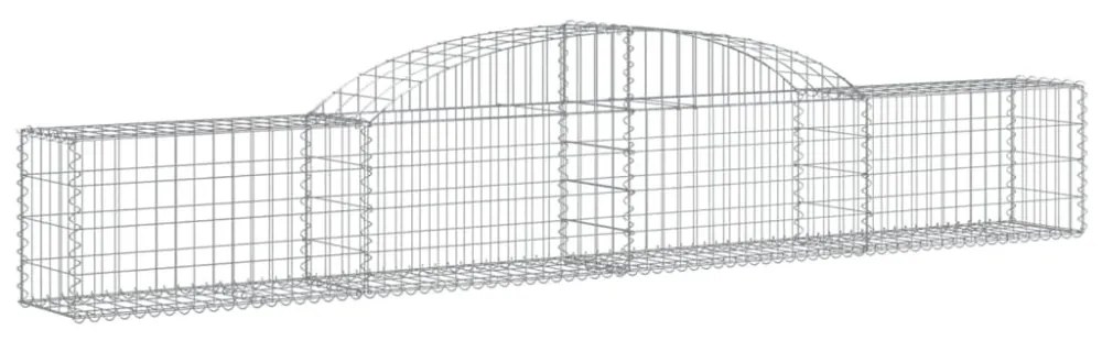 3 db íves horganyzott vas gabion kosár 300x30x40/60 cm