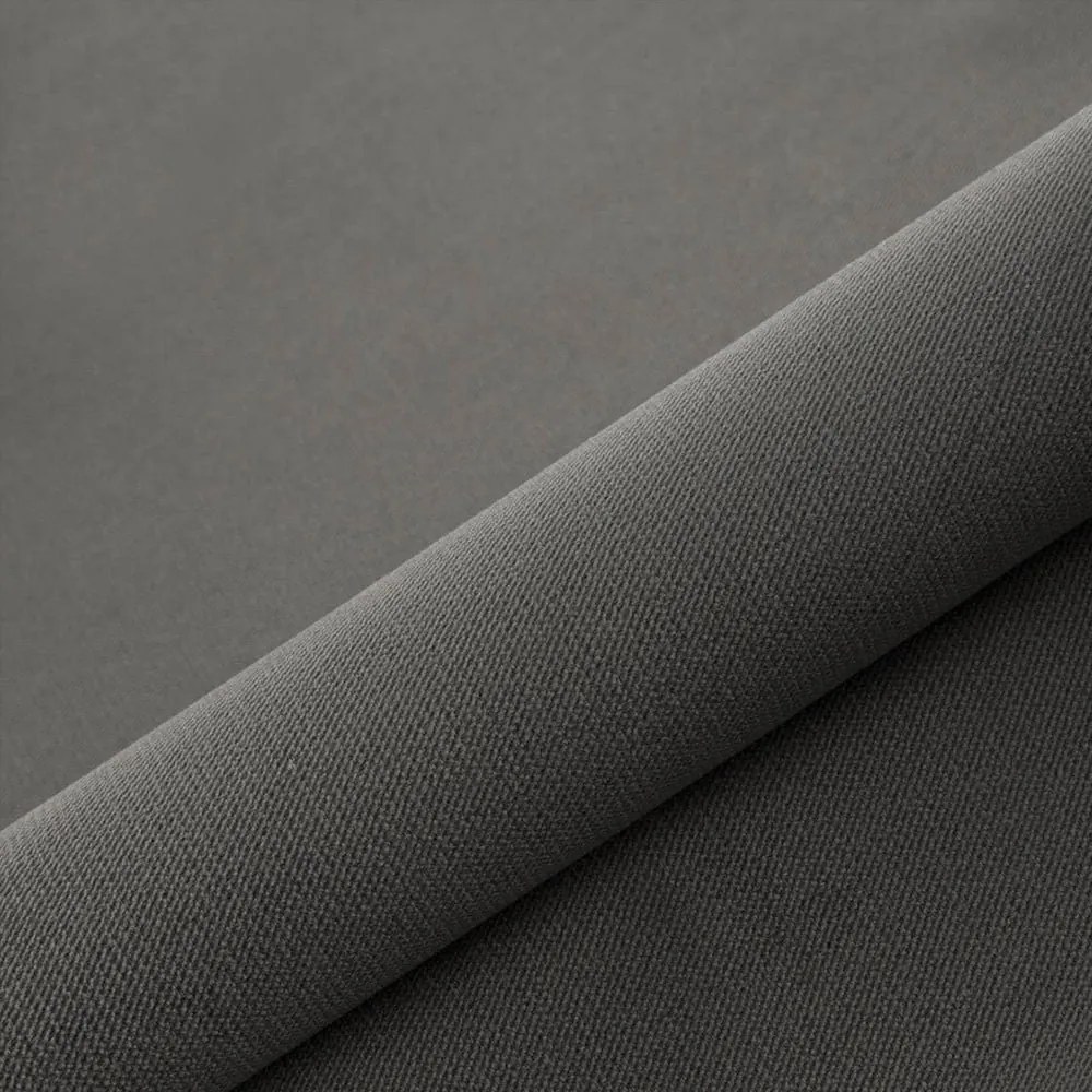 Sötétszürke kárpitozott ágyneműtartós franciaágy ágyráccsal 180x200 cm Solvo – Maison de Rêve