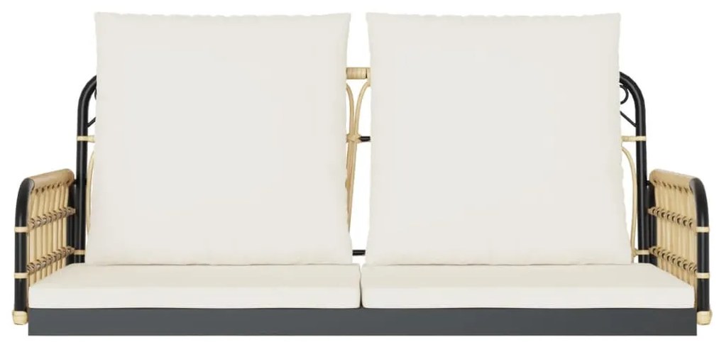 polirattan és acél hintapad párnákkal 105 x 58 x 38 cm