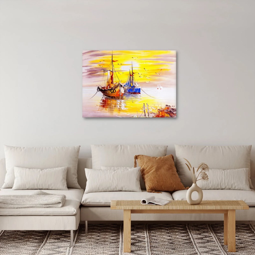 Kép - A csónak festménye (70x50 cm)