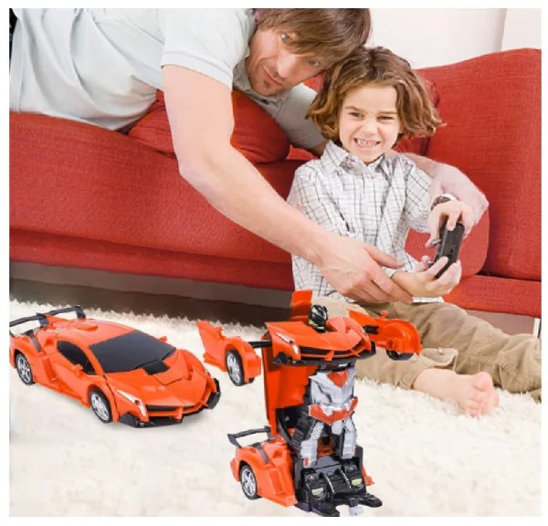Negi Akkus 22 cm Transformers Lamborghini Robot Átalakuló Távirányítós Autó 3.7v Akku