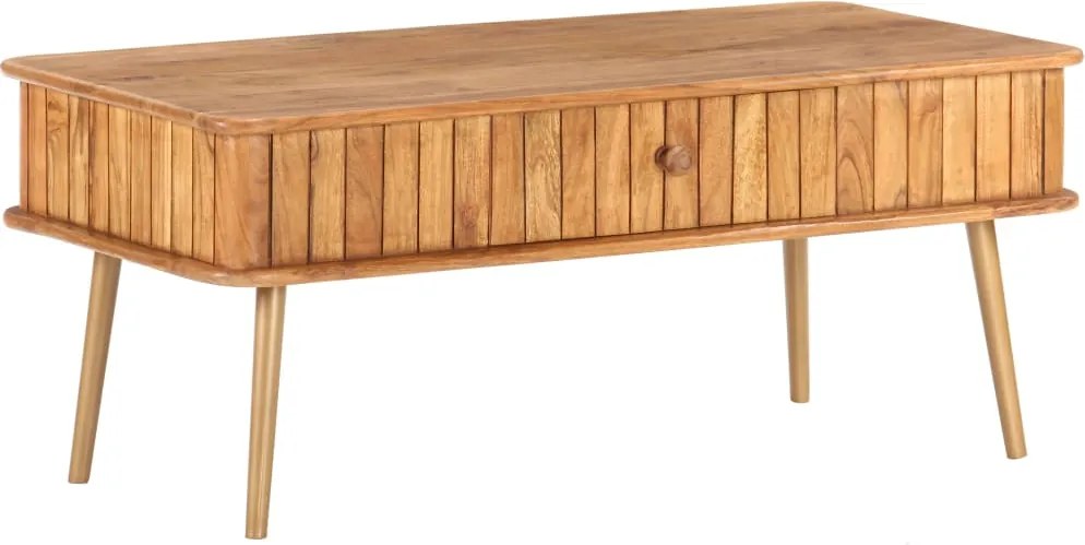 vidaXL tömör akácfa dohányzóasztal 100 x 50 x 40 cm