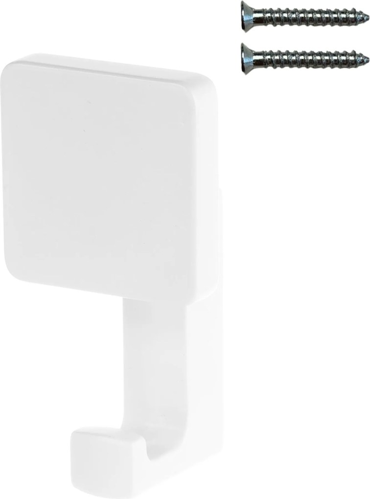 Négyzet alakú törölközőtartó fehér Matt fürdőszobai akasztó egyszemélyes