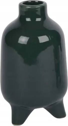 Porcelán váza sötétkék lábakkal 13cm