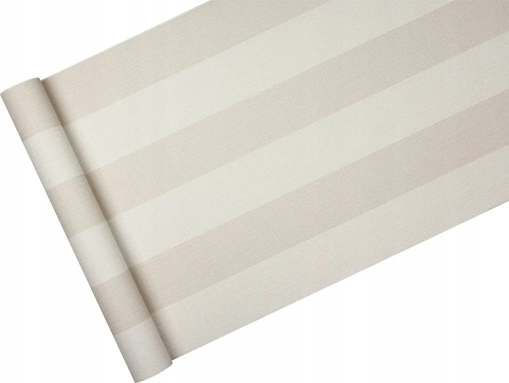 Tapéta klasszikus bézs Csíkos Vászon szerkezet