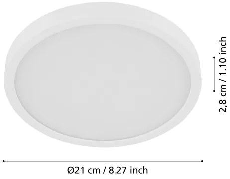 Eglo 901011 - LED mennyezeti lámpatest érzékelővel FUEVA LED/17W/230V átm. 21 cm