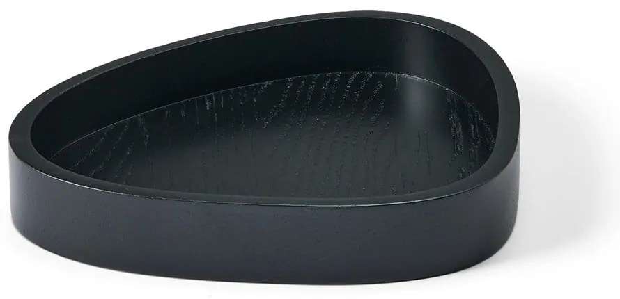 Fekete dekoratív fa tárolódoboz 18x16x3 cm Curve M – LIND DNA