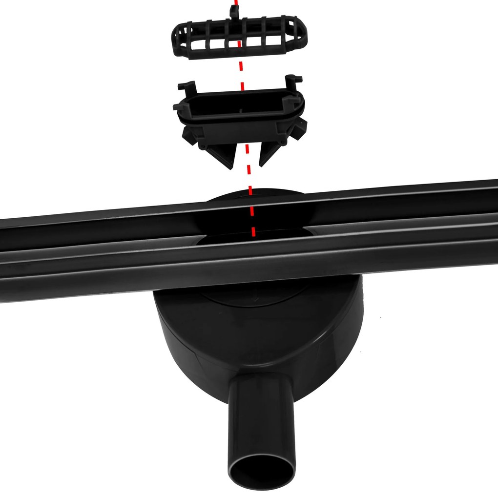 Lineáris lefolyó NEO Slim Pro black 100