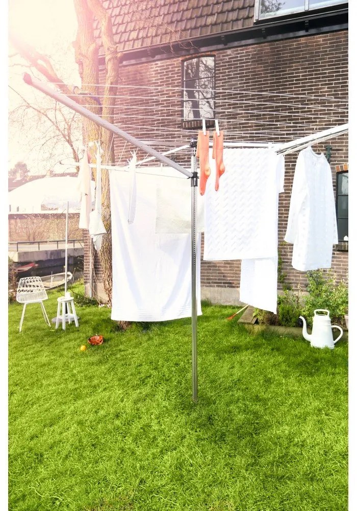 Ezüstszínű kerti ruhaszárító 40 m Topspinner – Brabantia