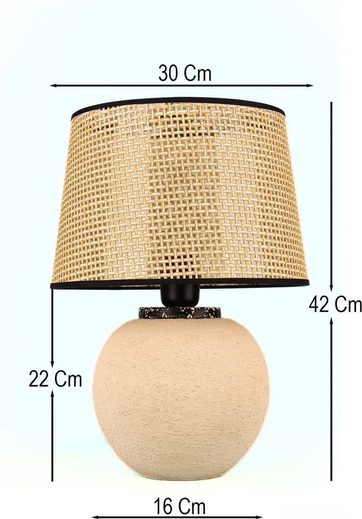 Kerámia éjjeli lámpa, Ø30 cm – BK117