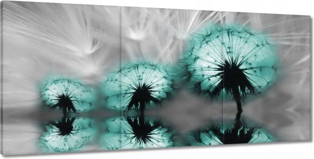 Vászonkép 210x100 Türkiz pitypang virág