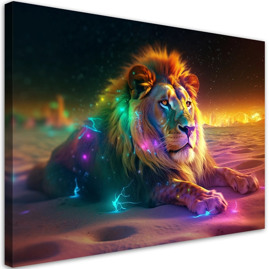 Gario Vászonkép Fenséges oroszlán pihen Méret: 90 x 60 cm