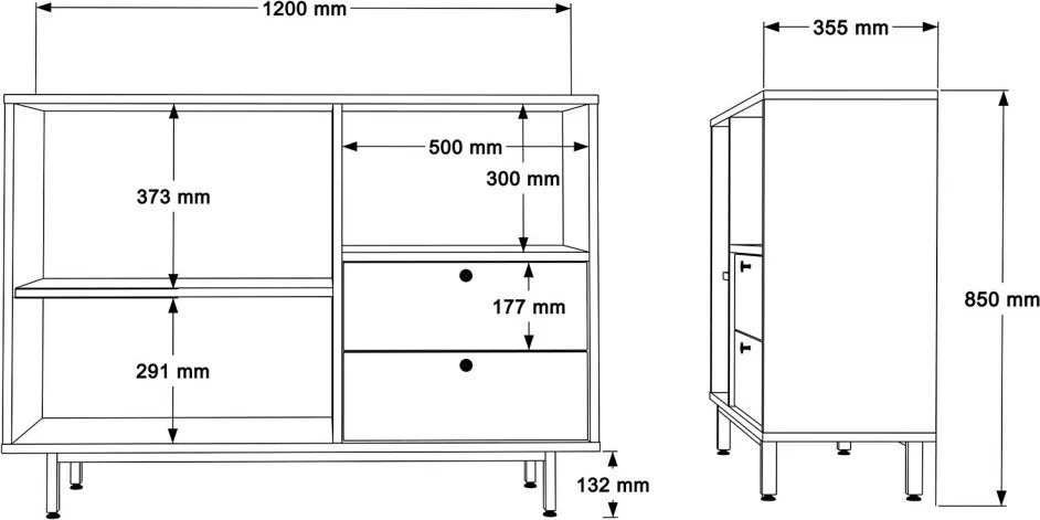 Konyhaszekrény, 120 cm – RE2-SY