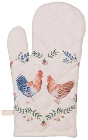 Chicken and Rooster edényfogó kesztyű, farmhouse stílusú
