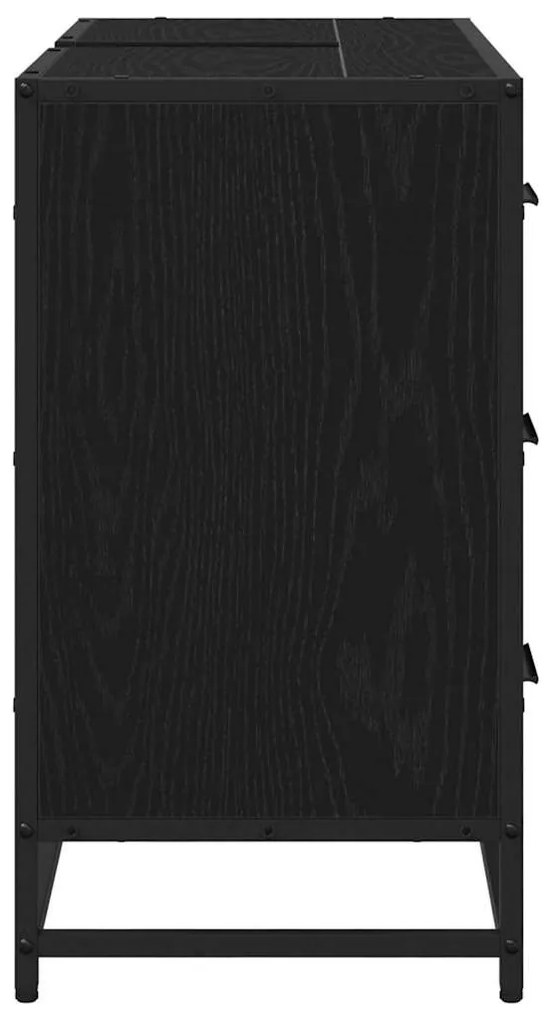 Fürdőszobai mosdószekrény Musta tammi 80 x 33 x 60 cm Faanyag