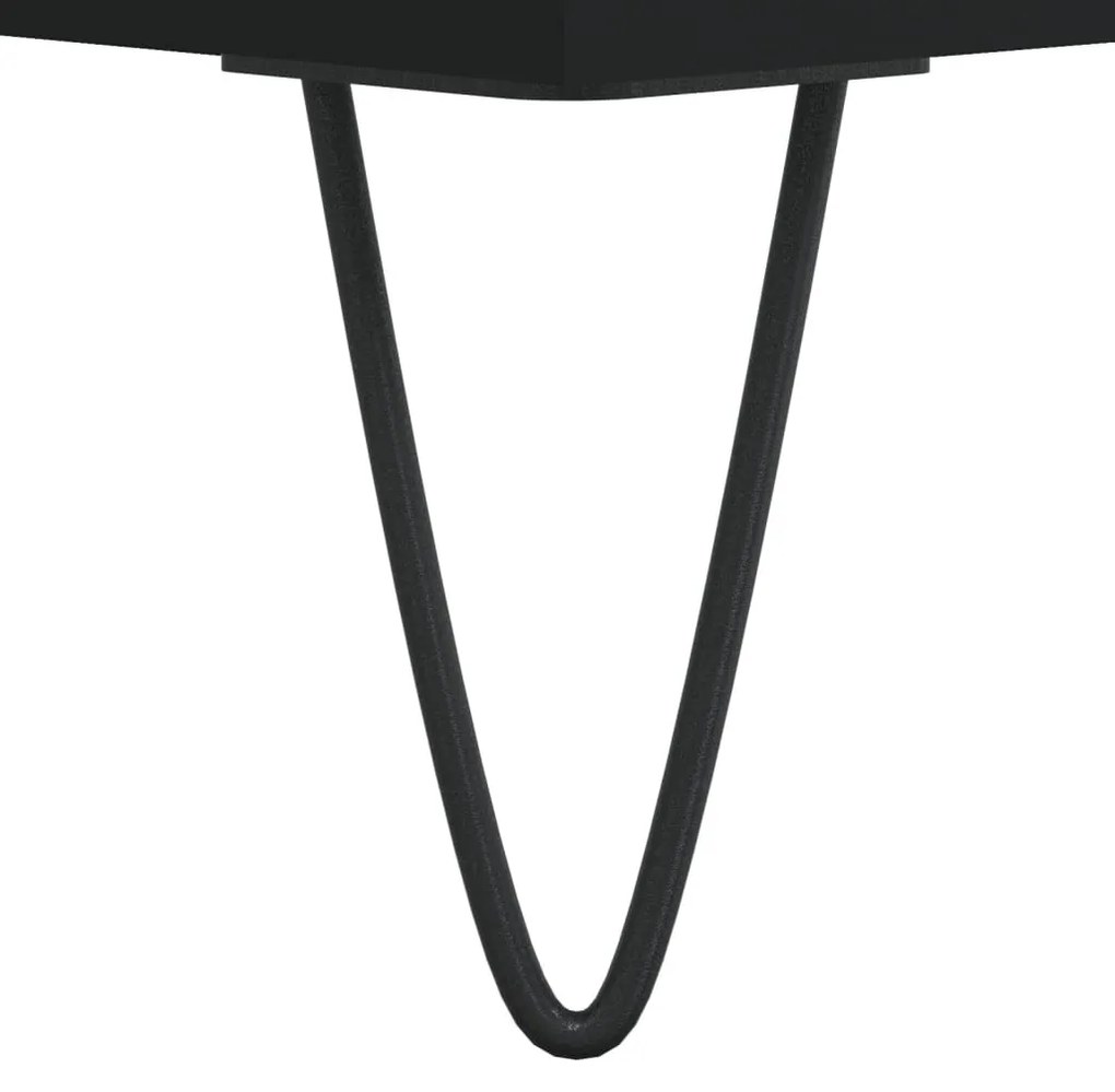 fekete szerelt fa cipőpolc 102x35x55 cm