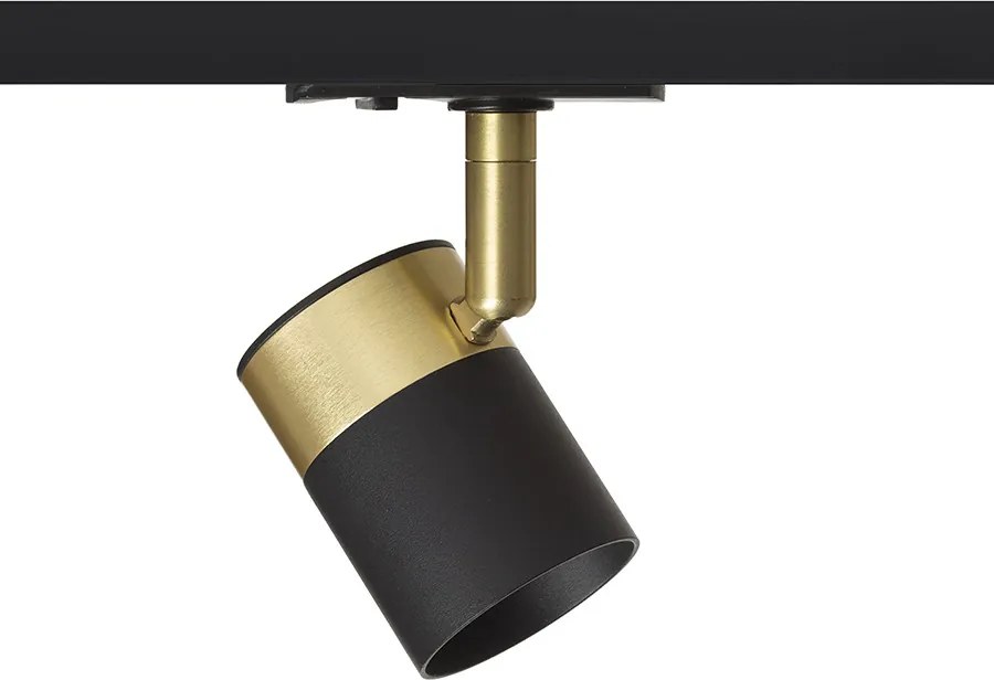 RENDL LALA egyáramkörös sínre fekete sárgaréz 230V LED GU10 9W