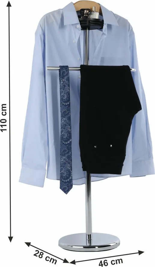 Szobainas, természetes fa/króm, SUNIL