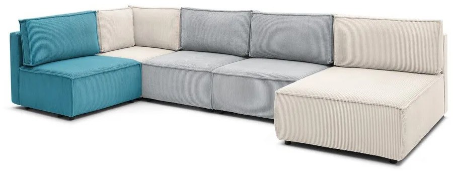 Kordbársony sarokkanapé ("U" alakú-variálható) Nihad modular – Bobochic Paris