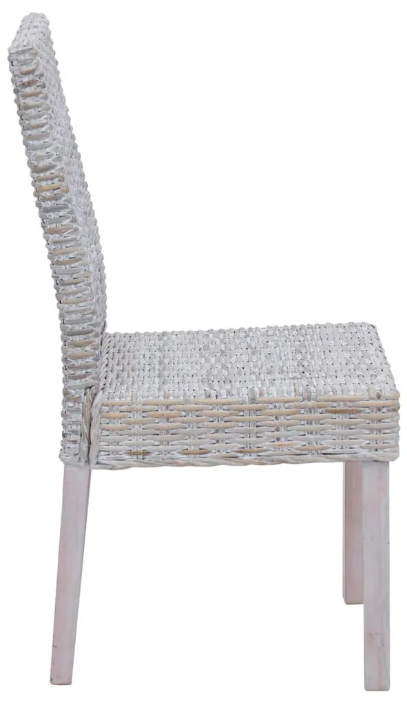 Étkezőszék 2 pcs Fehér Mosás 45 x 54 x 93 cm Tömör Mahagóni Fa