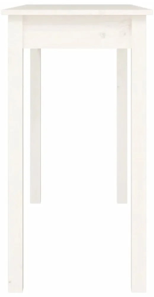 fehér tömör fenyőfa tálalóasztal 110 x 40 x 75 cm