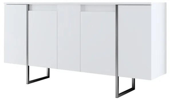 Konzolasztal Luxe - White, Silver
