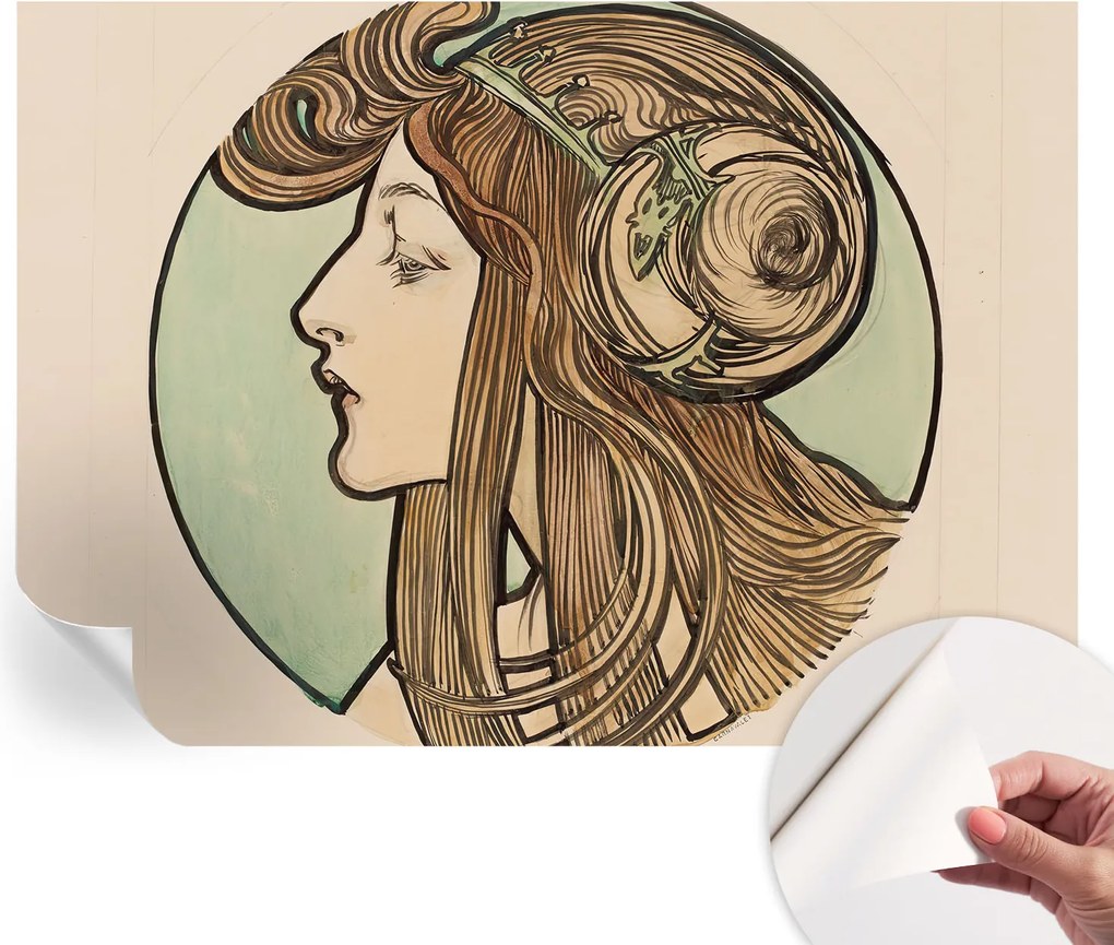 Öntapadós fotótapéta Design Divatos szecessziós portré 312x219 cm