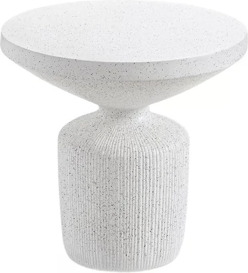 Sintro kerek dohányzóasztal 54 cm - fehér terrazzo