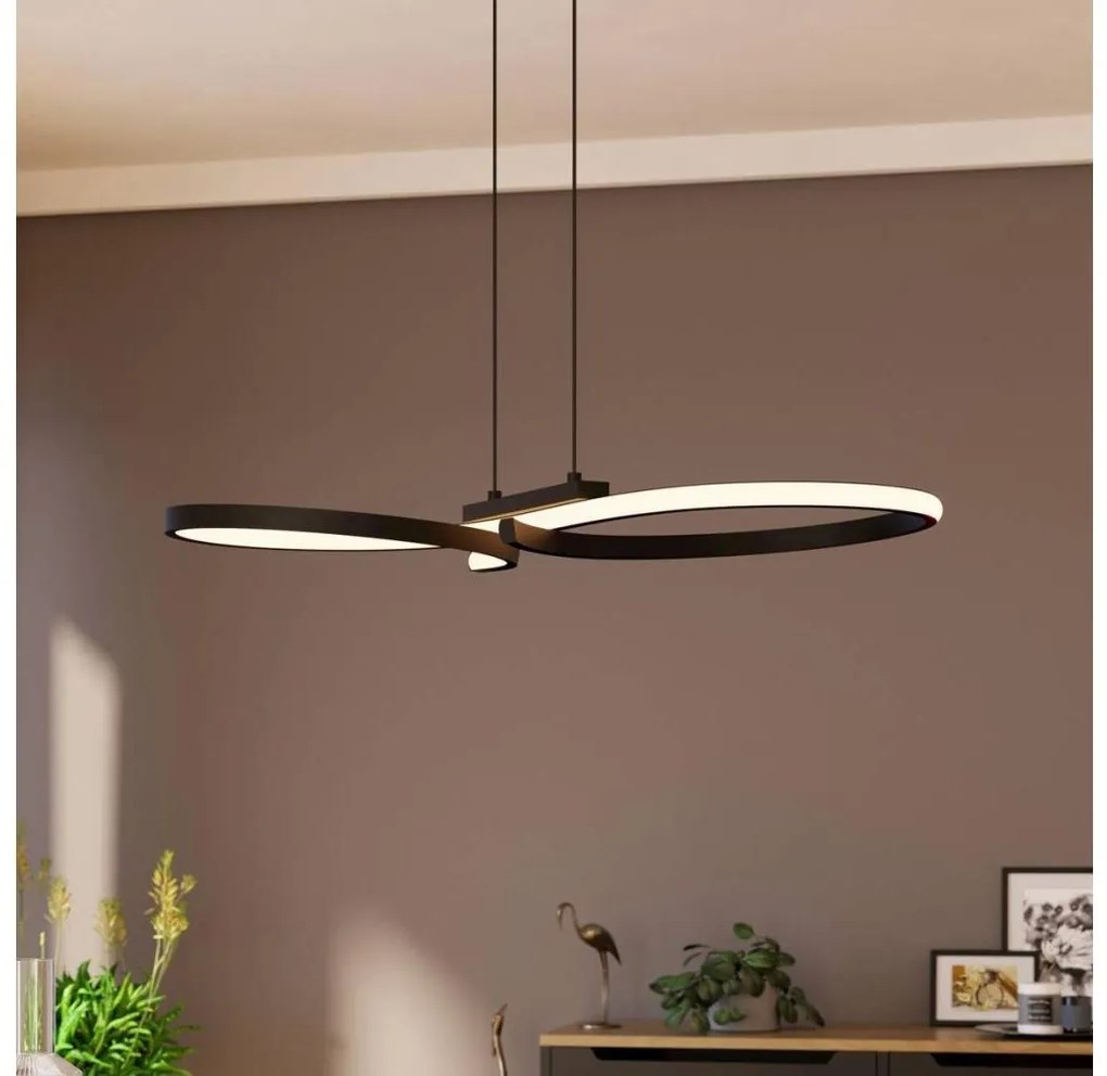 Eglo 901267 - LED Csillár zsinóron SERPINS LED/21W/230V 3000K fekete