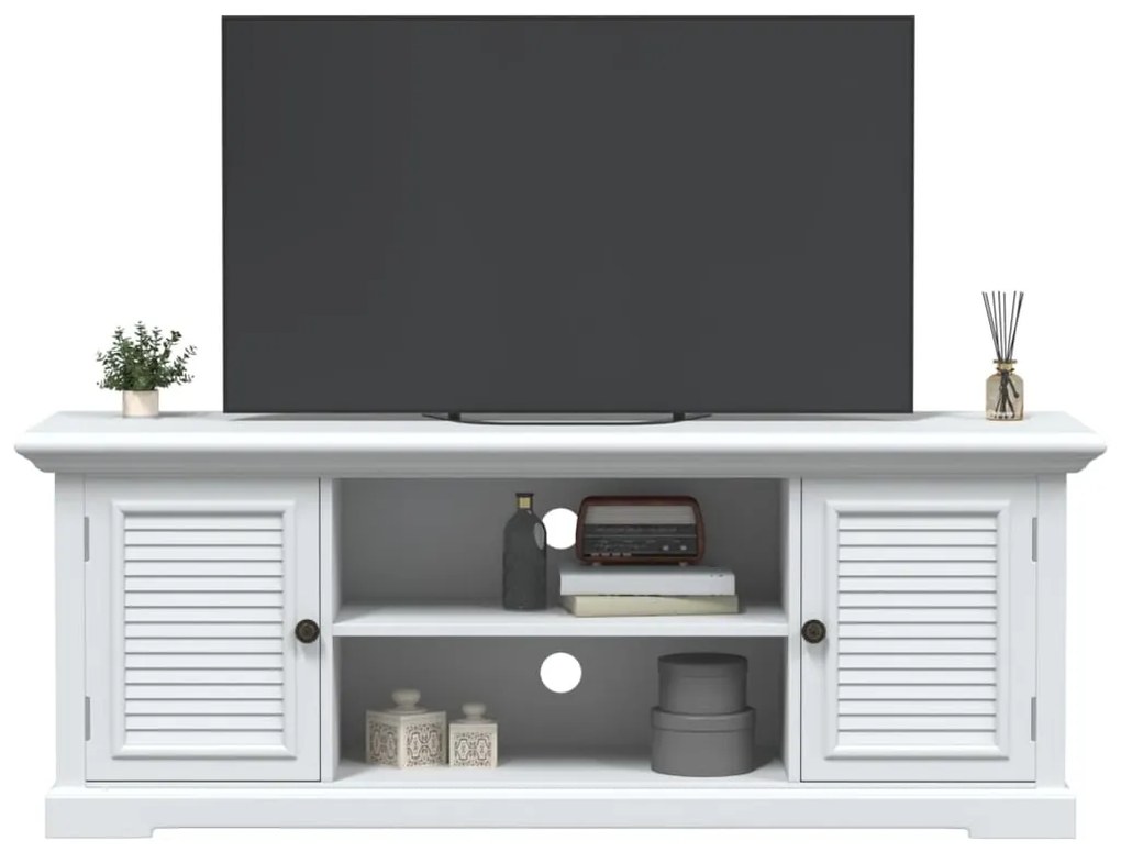 fehér szerelt fa TV-szekrény 110 x 30 x 41 cm