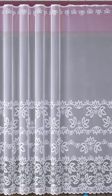 Mg Függöny jacquard 623/760 Fehér 270X250 szalaggal