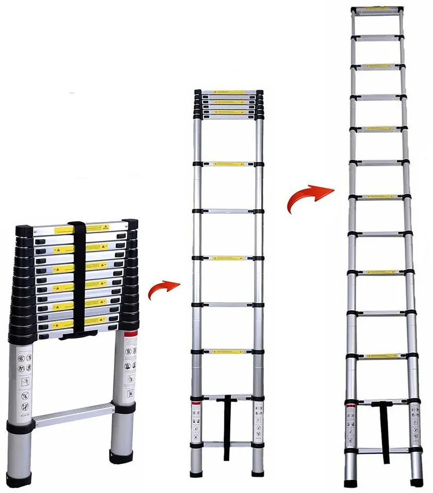 Teleszkópos alumínium létra 3 méretben-4,1 méteres