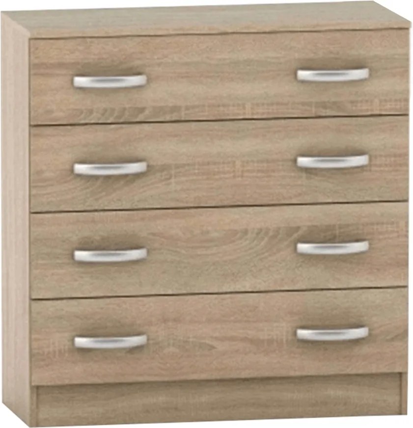 4-fiókos komód, tölgy sonoma, BETTY 2 BE02-007-00