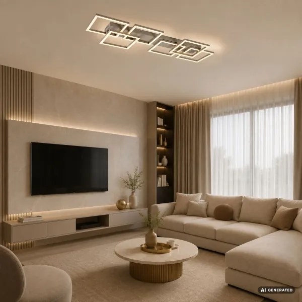 Rabalux 71500 - LED dimmelhető mennyezeti lámpa FATMA 40W/230V 3000-6500K 33x100 cm bézs+távirányító