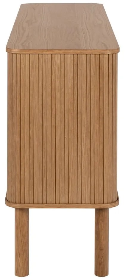Natúr színű alacsony komód tolóajtóval, tölgyfa dekorral 160x80 cm Langley – Actona