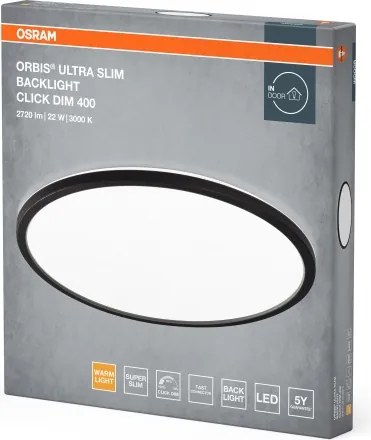 Osram - dimmelhető LED mennyezeti lámpatest ORBIS ULTRA SLIM LED/22W/230V Ø 40 cm fekete