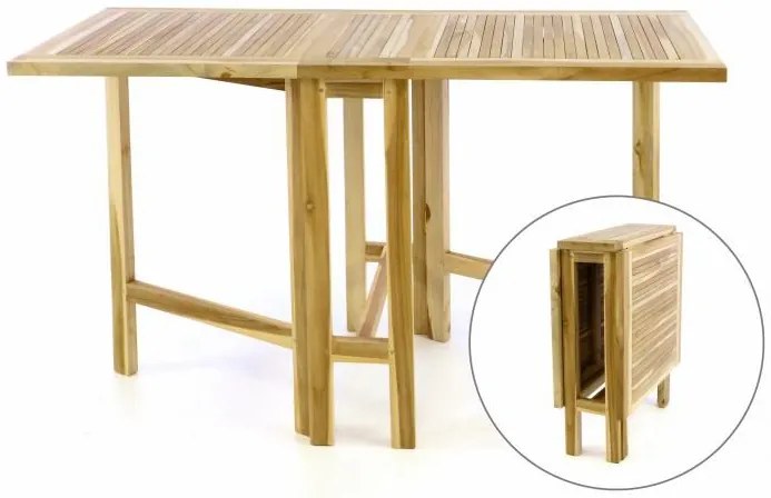 DIVERO Kerti összecsukható asztal 130 x 65 cm