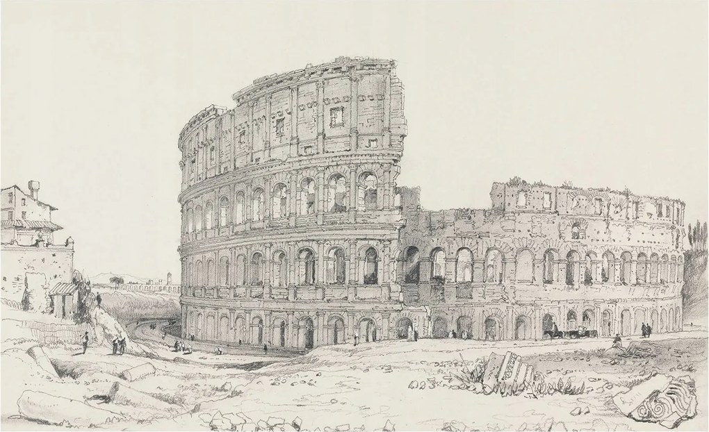 Design fotótapéta Flizelin falra Régi romok 416x254 Ragasztó