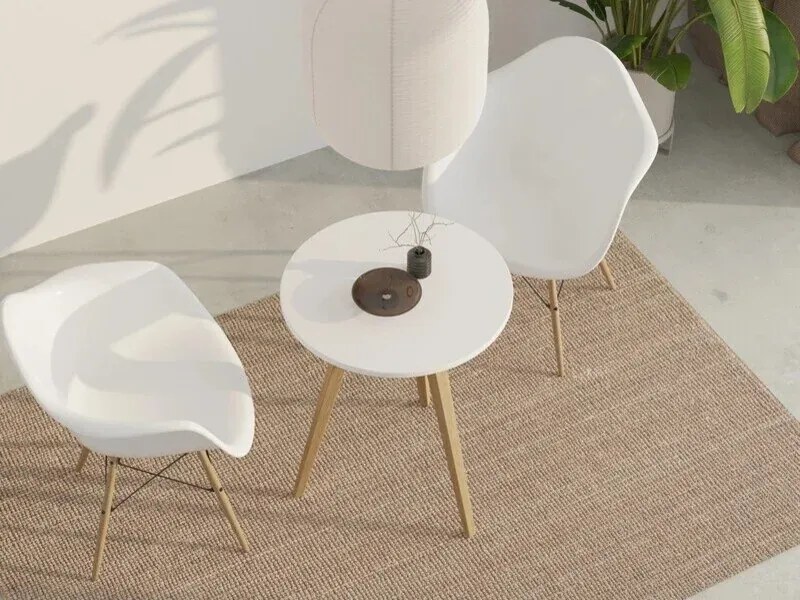 Skandináv stílusú dohányzóasztal 40 cm - fehér