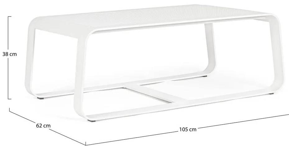 Alumínium kerti dohányzóasztal 62x105 cm Merrigan – Bizzotto