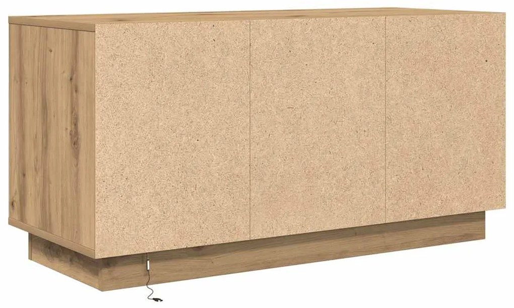 kézműves tölgy színű TV-szekrény LED-lámpákkal 100x41x50 cm